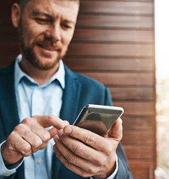 Man using a smartphone