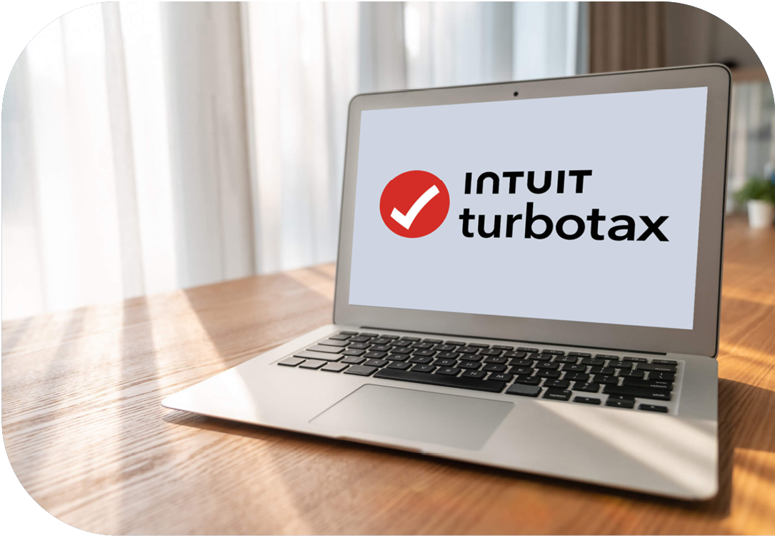 TurboTax icon on laptop screen